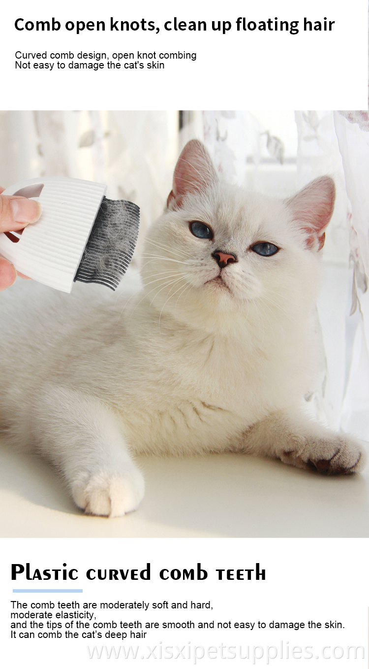 Factory Wholesale Soft Tooth Pet Cat Brush Comb Cat Hair Removal Massaging Shell Comb